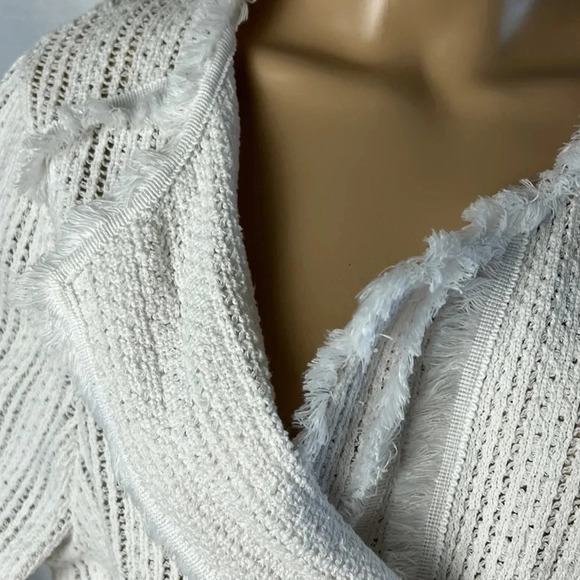 NIC & Zoe playful Jacket XXL,fray,fringes,white Boxy,cotton,cottagecore EC - Picture 8 of 14